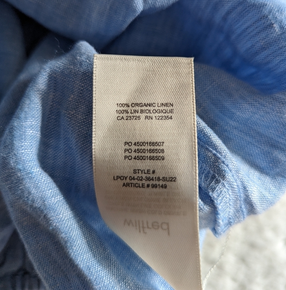Aritzia Wilfred ethereal linen top small blue - Picture 12 of 14